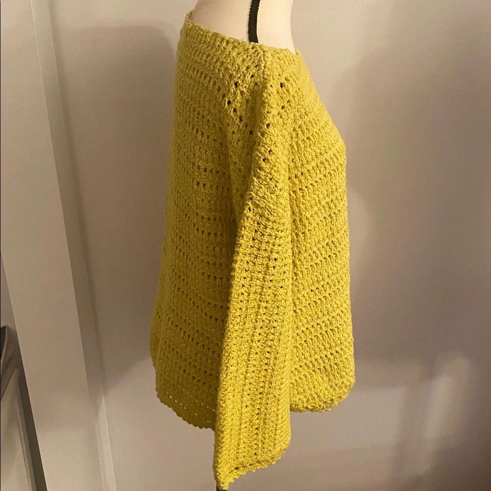 Anthropologie size small lime green cable knit sweater - Picture 3 of 9